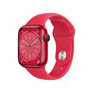 Apple Watch Series 8 GPS Koperta 41mm z Aluminium w kolorze (PRODUCT)RED z Paskiem sportowym w kolorze (PRODUCT)RED