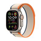 Apple Watch Ultra 2 GPS + Cellular Koperta 49mm z tytanu z Opaską Trail w kolorze pomarańczowym/beżowym - rozmiar S/M