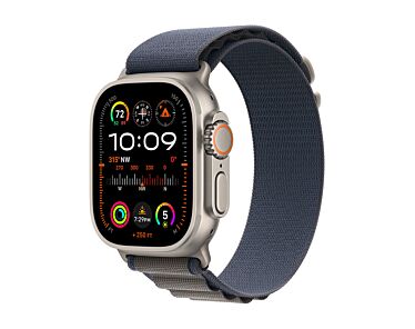 Apple Watch Ultra 2 GPS + Cellular Koperta 49mm z tytanu z Opaską Alpine w kolorze niebieskim - rozmiar L