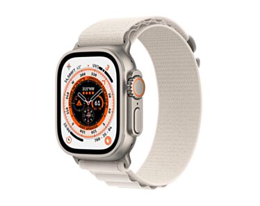 Apple Watch Ultra GPS + Cellular Koperta 49mm z Tytanu z Opaską Alpine w kolorze Księżycowej poświaty - rozmiar L