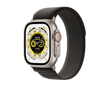 Apple Watch Ultra GPS + Cellular Koperta 49mm z Tytanu z Opaską Trail w kolorze czarnym/szarym - rozmiar M/L
