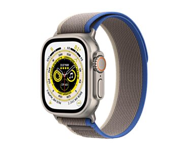 Apple Watch Ultra GPS + Cellular Koperta 49mm z Tytanu z Opaską Trail w kolorze niebieskim/szarym - rozmiar M/L