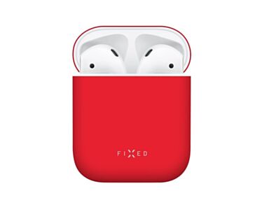 Fixed Silky Silikonowe etui ochronne do Apple AirPods - Czerwone