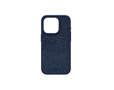 Njord byELEMENTS Salmon Leather Etui do iPhone 15 Pro z MagSafe - Niebieskie