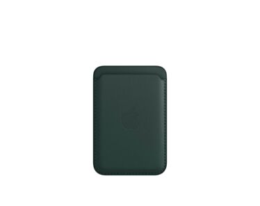 Skórzany portfel z MagSafe do iPhone’a – leśna zieleń