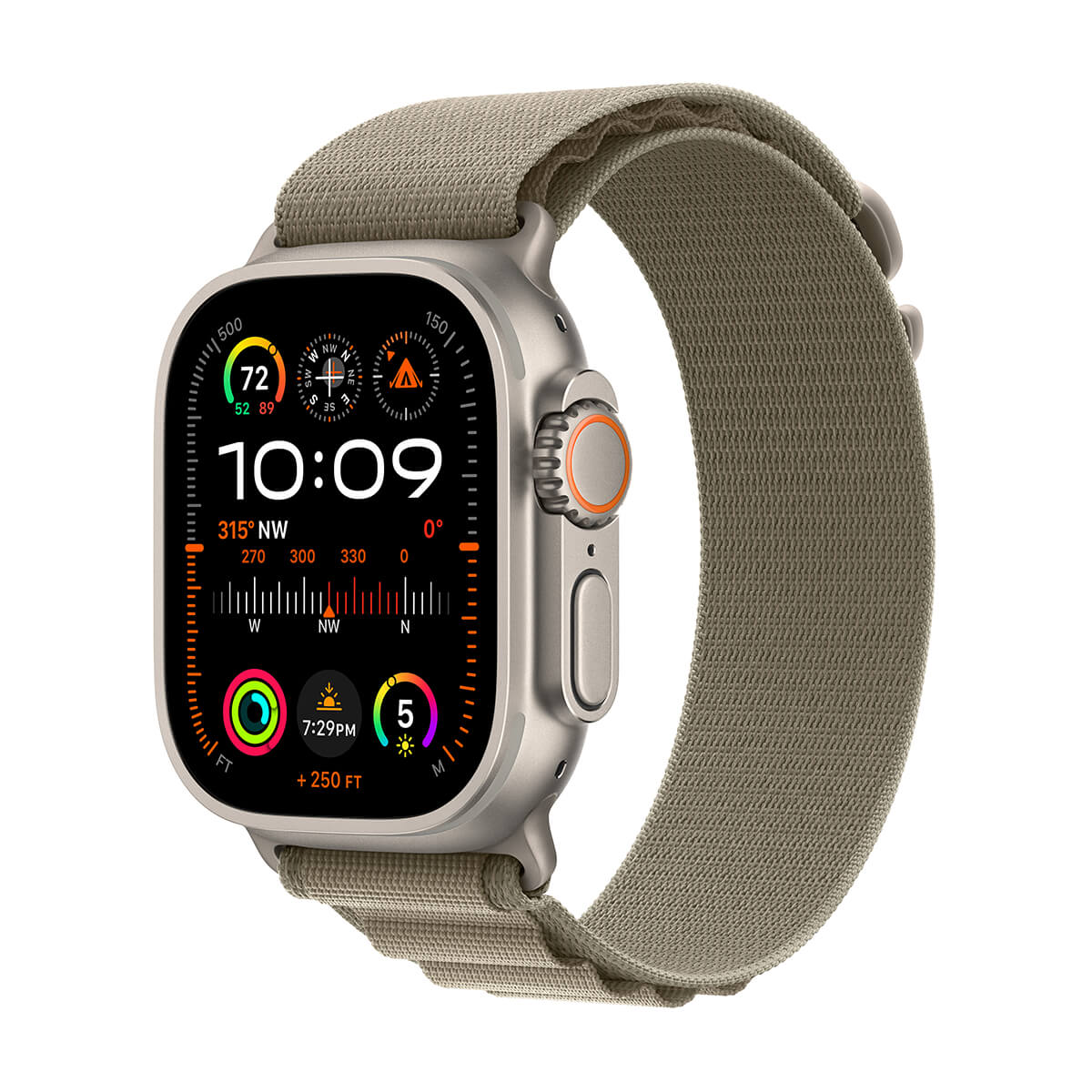 Apple Watch Ultra 2 GPS + Cellular Koperta 49mm z tytanu z Opaską Alpine w kolorze moro