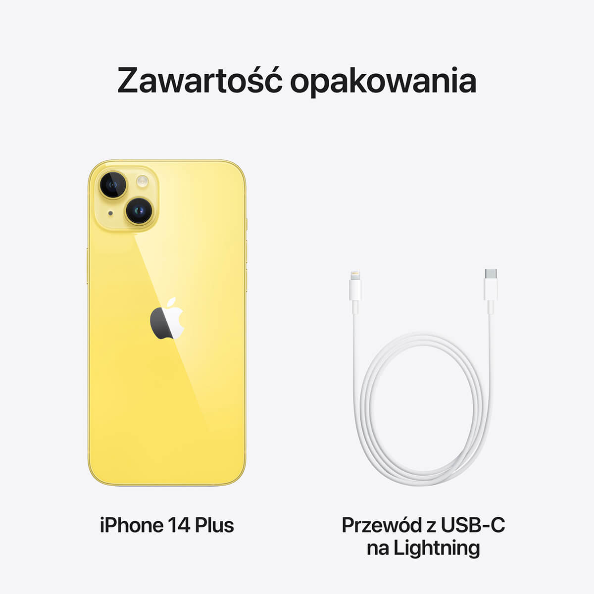 iPhone 14 Plus Yellow - zestaw