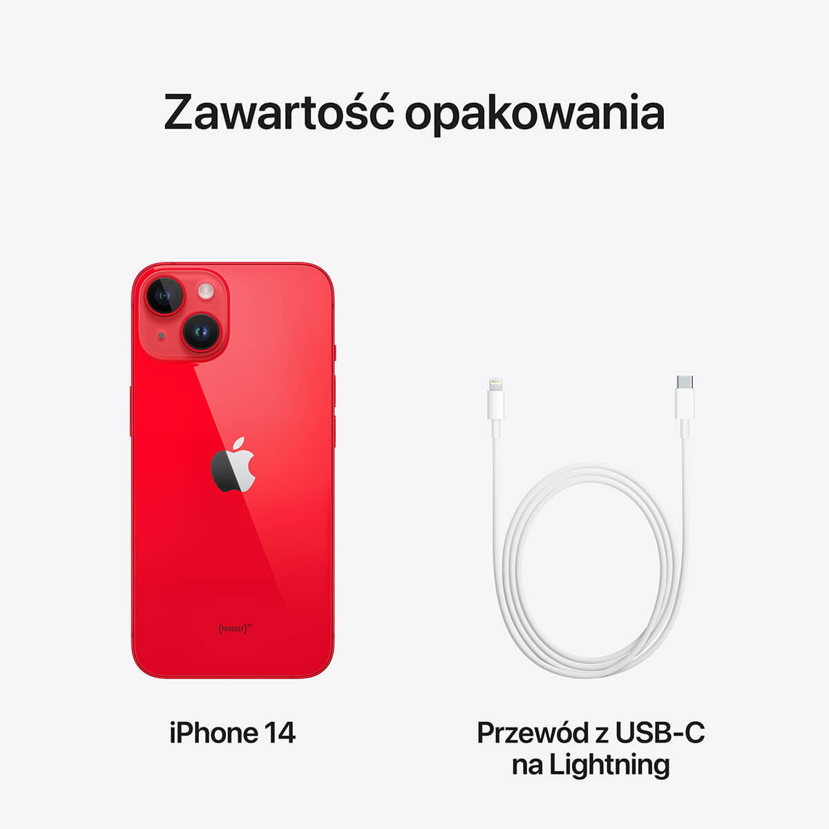 iPhone 14 (PRODUCT)RED - zestaw