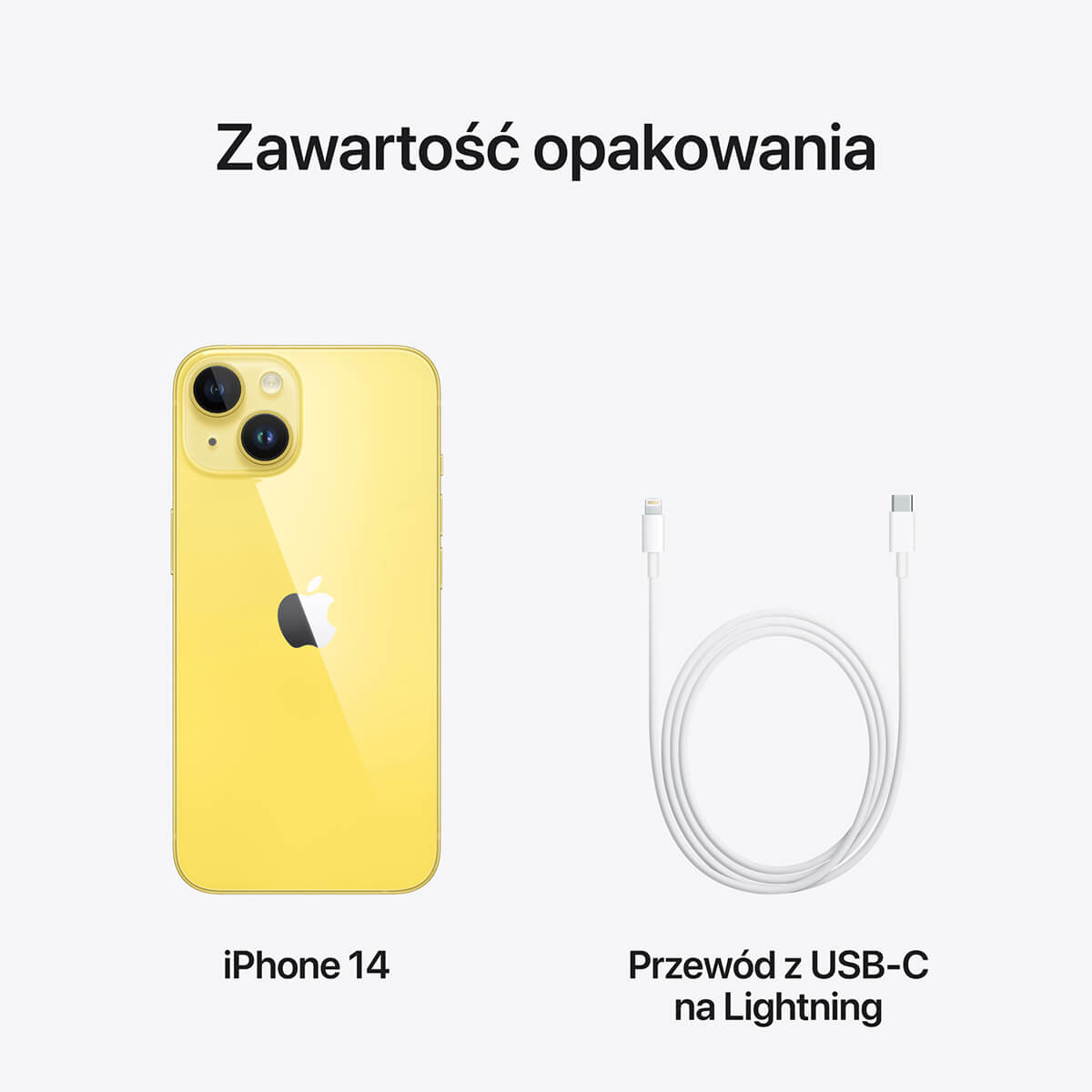 iPhone 14 Yellow - zestaw