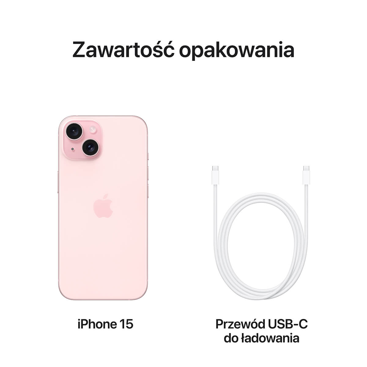 iPhone 15 Pink - zestaw