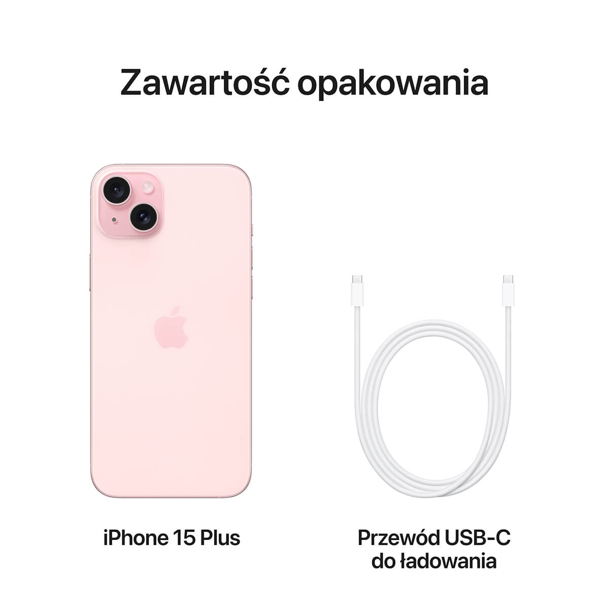 iPhone 15 Plus Pink - zestaw