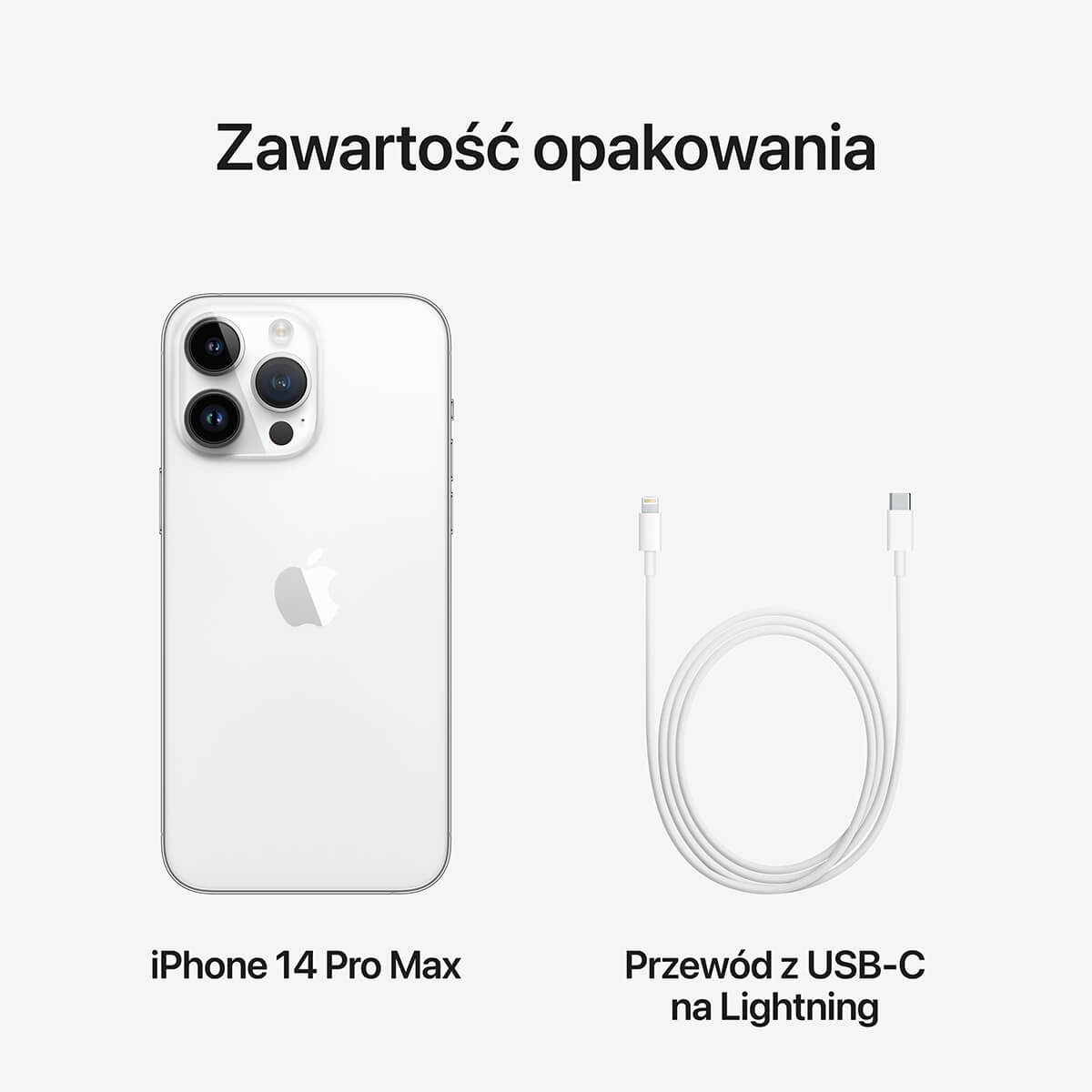 iPhone 14 Pro Max Silver- zestaw